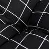 vidaXL Palettenkissen Schwarz Karomuster 120x40x12 cm Stoff 360639 Bild 3