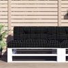 vidaXL Palettenkissen Schwarz Karomuster 120x40x12 cm Stoff 360639 Bild 2