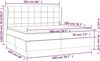 Boxspringbett mit Matratze Stoff Hellgrau 200x200 cm, Härtegrad: H2 [3127989] Bild 3