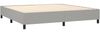 Boxspringbett mit Matratze Stoff Hellgrau 200x200 cm, Härtegrad: H2 [3127989] Bild 5