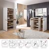 Memphis Schuhschrank in Weiß, Artisan Eiche Optik - Schuhregal mit viel Stauraum für Ihre Schuhe - 120 x 107 x 38 cm (B/H/T) Bild 5