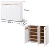 Memphis Schuhschrank in Weiß, Artisan Eiche Optik - Schuhregal mit viel Stauraum für Ihre Schuhe - 120 x 107 x 38 cm (B/H/T) Bild 3