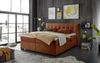 Boxspringbett >TALENA< Liegefläche 180x200, Motorverstellung, cognac - 202x113x211cm (BxHxT) Bild 3