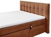 Boxspringbett >TALENA< Liegefläche 180x200, Motorverstellung, cognac - 202x113x211cm (BxHxT) Bild 5