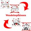 JACK Partnerbettwäsche JACK Renforcé Bettwäsche sheepworld Traum Mann & Frau 135x200cm 4 tlg, Renforcé, 4 teilig, Partner-Wendebettwäsche mit witzigem Schaf und Herzen, Reißverschluss Bild 2