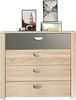 FORTE Yoop Kommode, Holzwerkstoff, Beige/Grau, 93,5 x 82,4 x 41,3 cm Bild 3