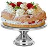 Spetebo Tortenständer Edelstahl Tortenständer mit Fuß - Ø 33 cm, Edelstahl, (Packung, 1-tlg, 1 x Tortenplatte), Metall Servierplatte für Kuchen und Torten Bild 3