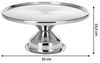 Spetebo Tortenständer Edelstahl Tortenständer mit Fuß - Ø 33 cm, Edelstahl, (Packung, 1-tlg, 1 x Tortenplatte), Metall Servierplatte für Kuchen und Torten Bild 2