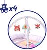 Lorelli Spielbogen Krabbeldecke Nest 2 in 1 Babynest hängende Stofftiere Spiegel rosa Bild 3