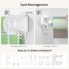 WOLTU Doppelrollo Klemmfix ohne Bohren Weiß+Grün+Grau B85 x H150 cm, Duo Rollo Zebrarollo Fensterrollo Klemmrollo Seitenzugrollo Easyfix lichtdurchlässig & verdunkelnd Rollos für Fenster und Tür Bild 4
