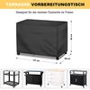 bonna Draussen küche Beistelltisch Abdeckung für Keter BBQ Beistelltisch Unity XL, 500D Wasserdichter, Winddichter und Alterungsbeständiger Beistelltischbezug Bild 2