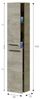 Dmora - Säulenschrank Alexandria, Badezimmerschrank mit 2 Türen, Hängewandschrank mit 2 Regalen, 30x25h150 cm, Eiche Bild 2