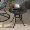 Outsunny Gartentisch Beistelltisch, Terrassentisch mit Aluminiumrahmen (Balkontisch, 1-St, Couchtisch), für Garten, Balkon, Schwarz, 60 x 60 x 53 cm Bild 2