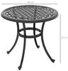 Outsunny Gartentisch Beistelltisch, Terrassentisch mit Aluminiumrahmen (Balkontisch, 1-St, Couchtisch), für Garten, Balkon, Schwarz, 60 x 60 x 53 cm Bild 3