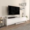 Modern White TV Stand, 180 cm, 54 cm Height, 36.8 cm Depth | 100% Melamine Coated Particle Board, 18 mm Thick | Stylish & Functional for Living Room Bild 2