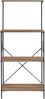Standregal Billund mit 4 Ablageflächen 133 x 60 x 42 cm Schwarz / Walnuss-Optik [en. casa] Bild 4