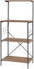 Standregal Billund mit 4 Ablageflächen 133 x 60 x 42 cm Schwarz / Walnuss-Optik [en. casa] Bild 3
