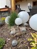 HI 4er Set LED Solar Crackle Glas Lampen Solarbeleuchtung mit Erdspieß 70395 Bild 2