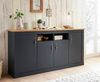 Sideboard Ribera in grau und Eiche Wotan Landhaus 200 cm Bild 2