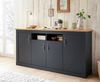 Sideboard Ribera in grau und Eiche Wotan Landhaus 200 cm Bild 5