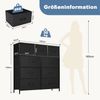 DUMOS Kommode mit Schubladen - Kommoden & Sideboards für Schlafzimmer Geeignet, Komodenschrank mit 9 Schubladen, Stoffkommode mit Stabilem Stahlrahmen, Ideal für Schlafzimmer, Wohnzimmer (Schwarz) Bild 3