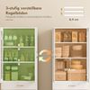 HOMCOM Küchenbuffet mit verstellbar Regal, Schublade, 2 Schrank, Soft-Close-Funktion (Vitrinenschrank, 1-St, Hochschrank) für Küche, Esszimmer, Wohnzimmer 60 x 35 x 180 cm Weiß Bild 5