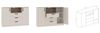 Marmex Möbel Grant Set-36C Eck-Kleiderschrank-Set, Kleiderschrank und Regal mit mit Aufsätzen, Schrank-Set mit Kommode, laminierte Spanplatte, graubeige cashmere+cremona torro 228/143x235x40 cm Bild 3