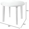 Gartentisch Tondo 90cm rund weiß Kunststoff Terrassentisch Balkontisch Gartenmöbel Bild 2