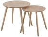 Set mit 2 runden Beistelltischen aus MDF-Holz in Natur Bild 1