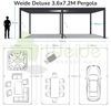 Weide E-Deluxe elektrische Pergola Voll-Aluminium 3,6x7,2m mit Lamellendach Ivory Sand Bild 5