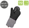 WENKO Topfhandschuhe Modell Ada, (Set, 2-tlg), Ofen- und Grillhandschuhe, extra langer Schaft, Baumwollinnenseite Bild 2