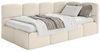 Selsey Jugendbett 90x200 cm Rechts Polsterbett mit Stauraum Gepolstetes Kopfteil Stabiler Rahmen aus Kiefer und Fichte Hochwertiger Bezug in Hellbeige Für Kinderzimmer Bild 3