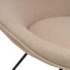 DRW Runder Sessel aus Stoff und Metall in Beige und Schwarz Bild 4