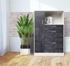 HTI-Living Hochschrank Küchenschrank Weiß-Beton Blanca L (Stück, 1-St, 1 Küchenschrank) Mehrzweckschrank Bild 2