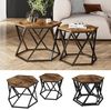 Couchtisch-Set Fyrk Eiche rustikal 57 x 57 cm 2er-Set Vicco Bild 4