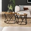 Couchtisch-Set Fyrk Eiche rustikal 57 x 57 cm 2er-Set Vicco Bild 2