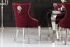 Sitheim-Europe Stuhl CASTLE Eleganter Stuhl rot Samt mit Löwenkopf im Barock Design (1 St), mit Chesterfield Steppung und silbernen Ziernieten veredelt Bild 5