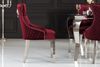 Sitheim-Europe Stuhl CASTLE Eleganter Stuhl rot Samt mit Löwenkopf im Barock Design (1 St), mit Chesterfield Steppung und silbernen Ziernieten veredelt Bild 4