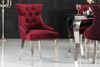 Sitheim-Europe Stuhl CASTLE Eleganter Stuhl rot Samt mit Löwenkopf im Barock Design (1 St), mit Chesterfield Steppung und silbernen Ziernieten veredelt Bild 3