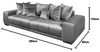 riess-ambiente Big-Sofa ELEGANCIA 285cm silbergrau, Einzelartikel 1 Teile, XXL Couch · Samt · mit Federkern · inkl. Kissen · Design Bild 3