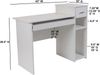 Flash Furniture Highland Park Computertisch mit Regalböden und Schubladen, Weiß Bild 3