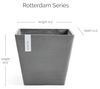 Ecopots Pflanztopf Rotterdam 30 x 30 x 26 cm grau Bild 2
