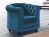 Vente-unique - Sessel - Samt - Grünblau - CHESTERFIELD Bild 2