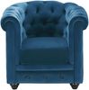 Vente-unique - Sessel - Samt - Grünblau - CHESTERFIELD Bild 4