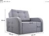 MOEBLO Kindersofa Porto 80, Schlafsessel Sofa Sessel Jugendsofa Schlafsofa 1-Sitzer Gästebett, mit Schlaffunktion, mit Bettkasten, Dunkelgrün Bild 3