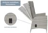 LC Garden LC Garden Positionsstuhl Verstellsessel Roma Dining grau Bild 4