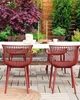 Gartenstuhl 4er Set PESARO Rot Bild 2
