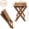 Spetebo Hocker Akazien Klapphocker natur geölt 37 x 29 cm (Anzahl, 2 St, Stück), Platzsparend zusammenklappbar Bild 3