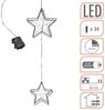 Spetebo LED Stern Metall schwarz 2er Set für Außen batteriebetrieben, Timer, LED fest integriert, warm weiß, IP44 Spritzwasserschutz Bild 3
