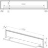 Wandboard Goldin Wandregal 120x22x23cm weiß matt / weiß Hochglanz Bild 3